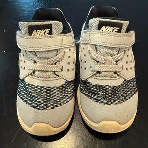 Nike Kids Gray and Black Mesh Sneakers